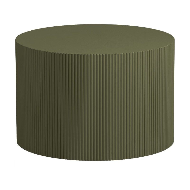 CAFE TABLE ROUND STRIPED MDF KEKI GREEN 60